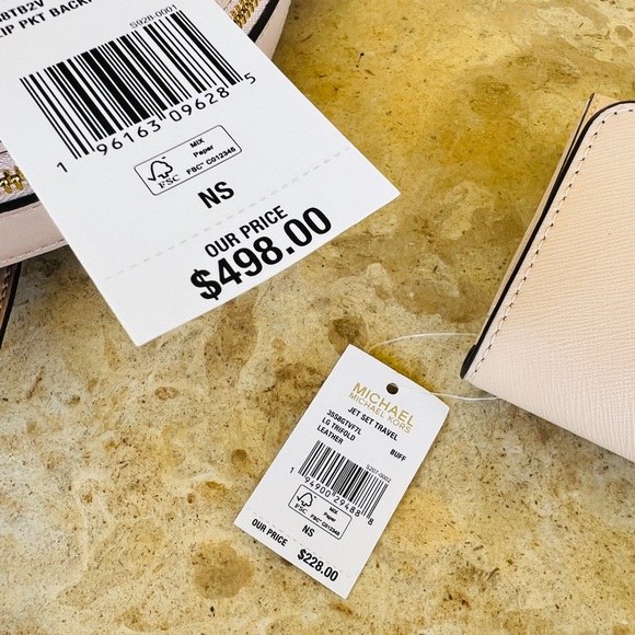 Michael Kors Jaycee Signature backpack&wallet buff NWT - Picture 13 of 15